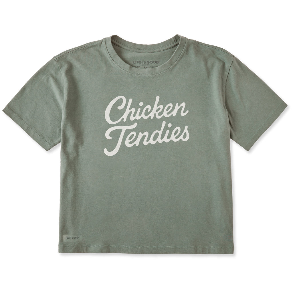 Women's Chicken Tendies Script Short Sleeve Crusher Boxy Tee product image 1