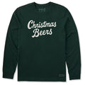 Men's Christmas Beers Script Long Sleeve Crusher Tee product image 1