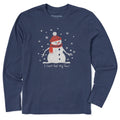 Men's I Can't Feel My Toes Snowman Long Sleeve Crusher Tee