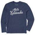 Men's Mele Kalikimaka Script Long Sleeve Crusher Tee product image 1