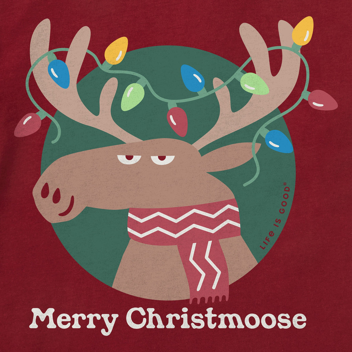 Men's Merry Christmoose Lights Long Sleeve Crusher Tee product image 2
