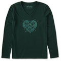 Women's Heart Snowflake Long Sleeve Crusher Vee product image 1