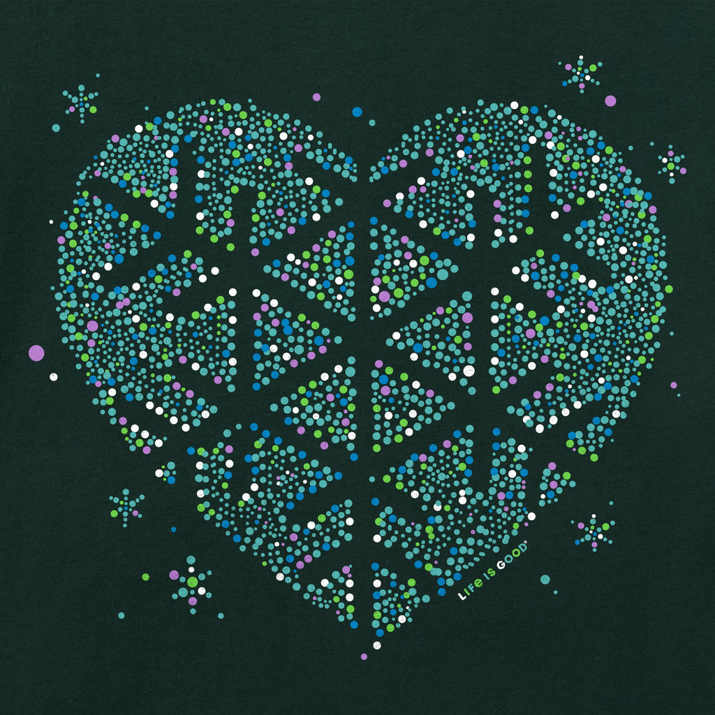 Women's Heart Snowflake Long Sleeve Crusher Vee product image 2