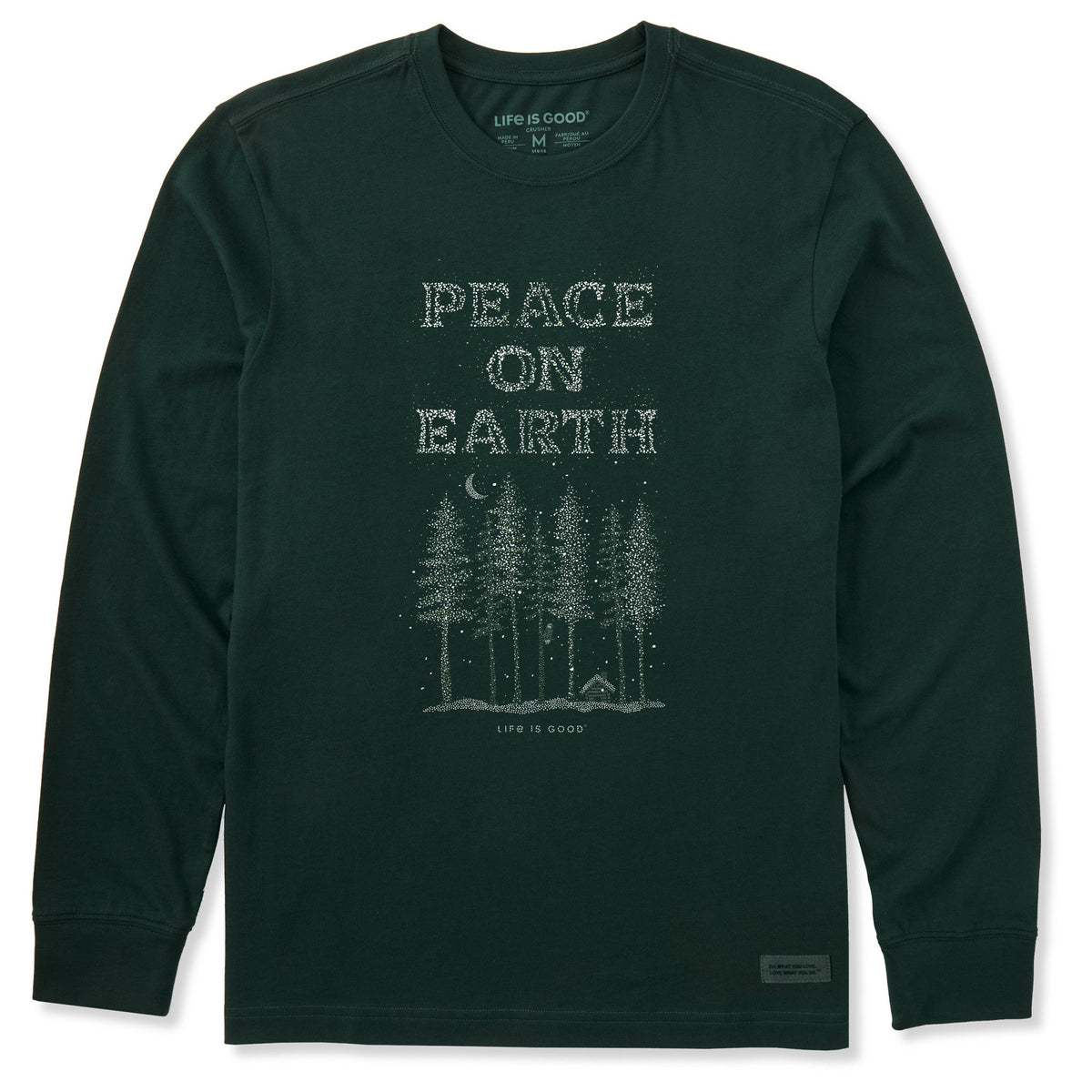 Men's Peace on Earth Tall Sparkle Long Sleeve Crusher Tee product image 1