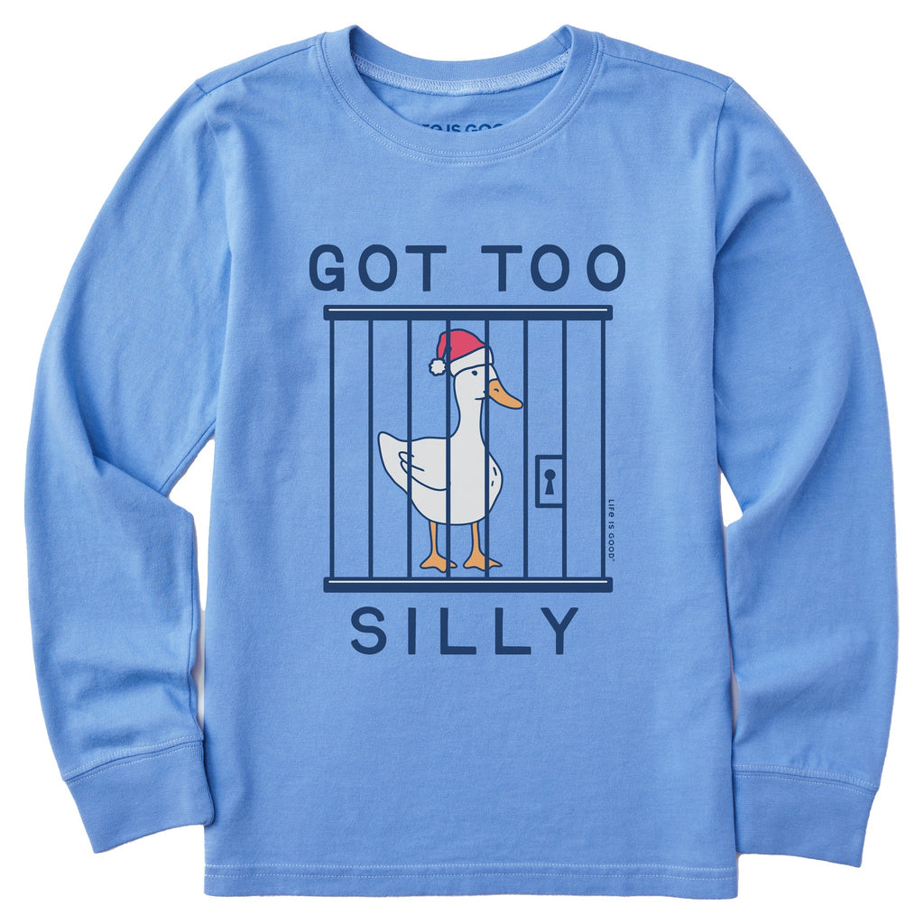 Kids Santa Got Too Silly Long Sleeve Crusher Tee
