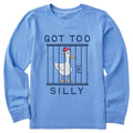 Kids Santa Got Too Silly Long Sleeve Crusher Tee