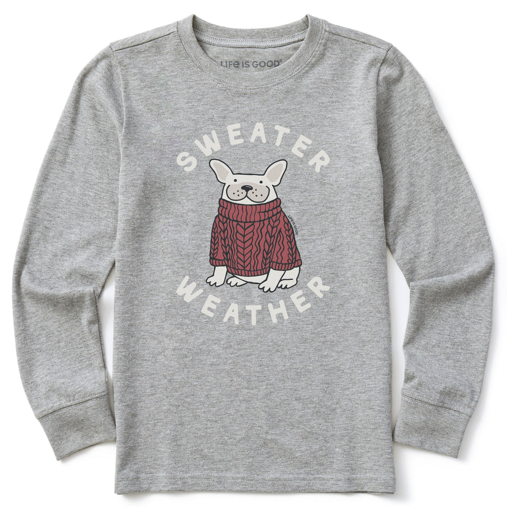 Kids Sweater Weather Frenchie Long Sleeve Crusher Tee product image 1