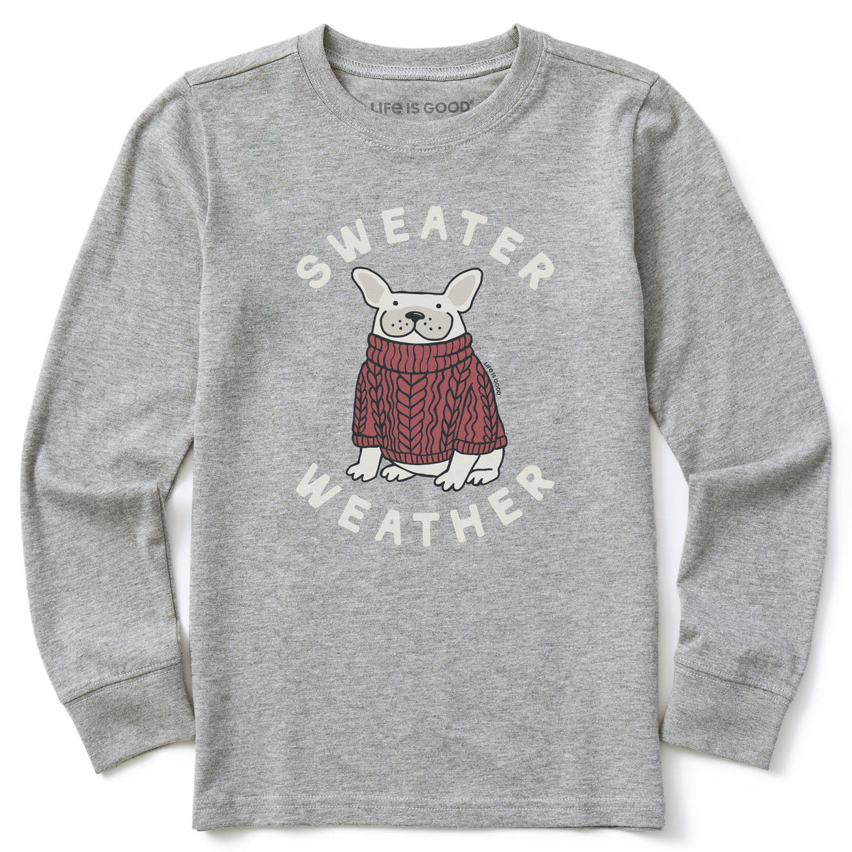 Kids Sweater Weather Frenchie Long Sleeve Crusher Tee product image 1