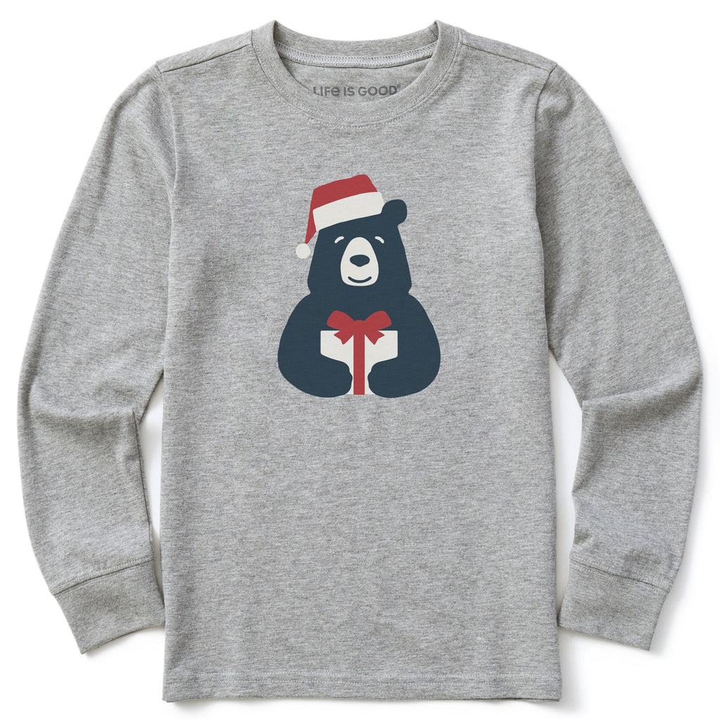 Kids Bear with Box Long Sleeve Crusher Tee