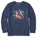 Kids Fox in the Winter Long Sleeve Crusher Tee product image 1