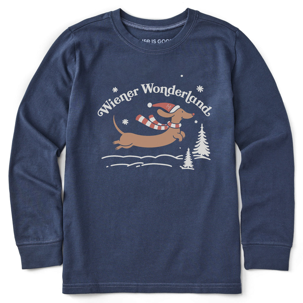 Kids Wiener Wonderland Leap Long Sleeve Crusher Tee