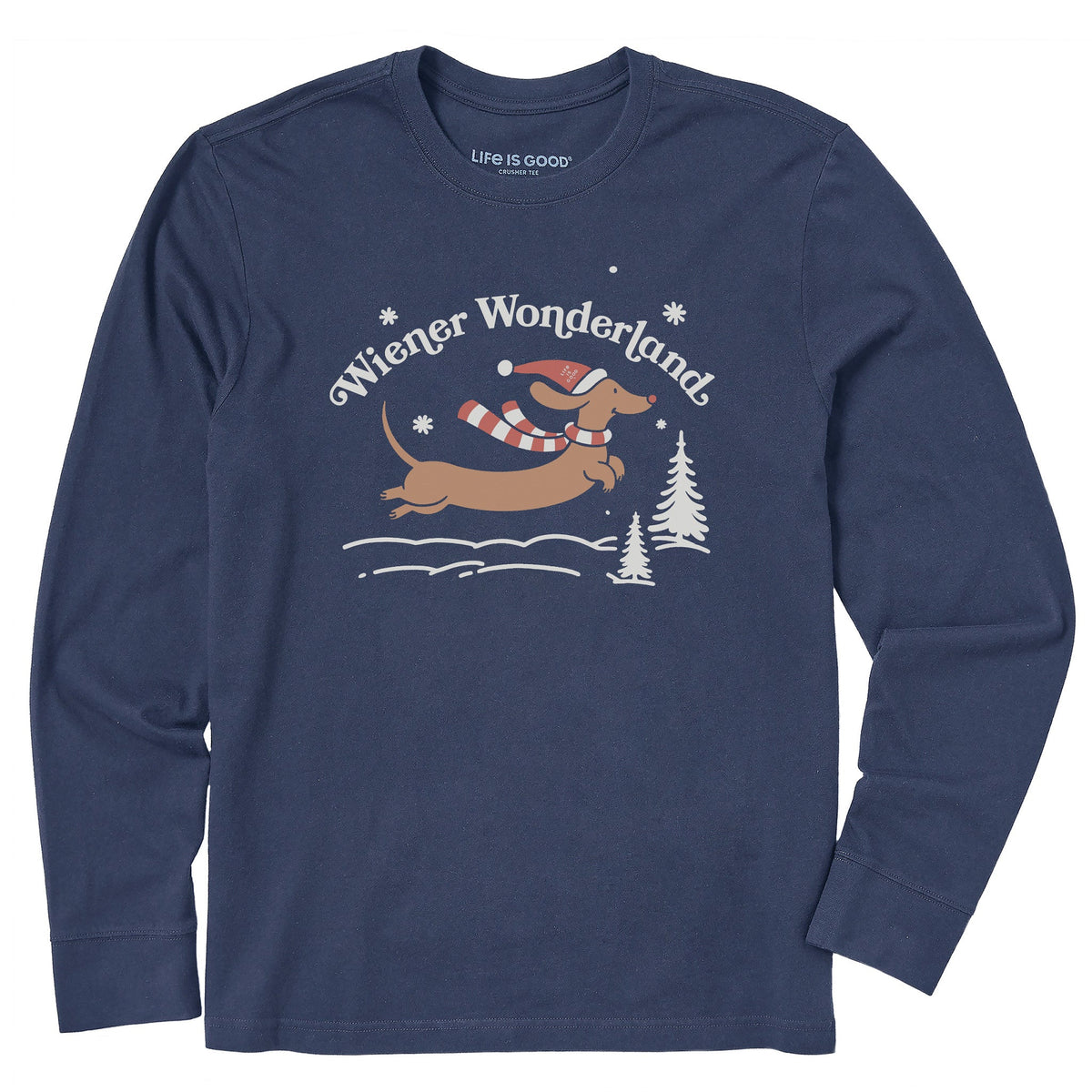 Men's Wiener Wonderland Leap Long Sleeve Crusher Tee