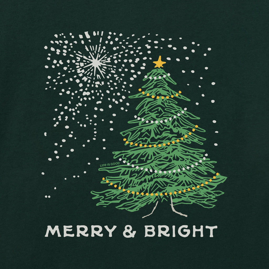 Men's Merry & Bright Tree Stars Long Sleeve Crusher Tee product image 2