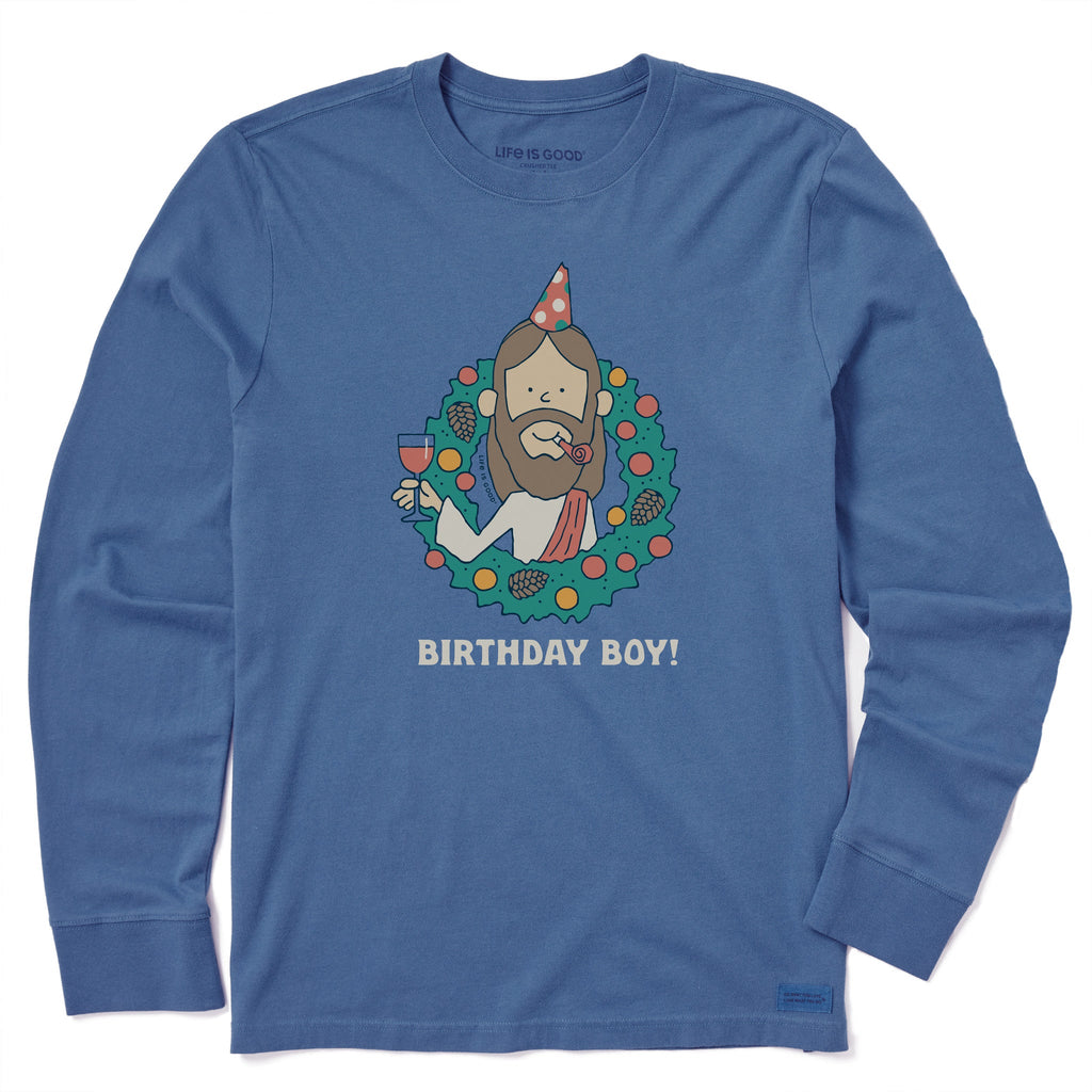 Men's Birthday Boy Long Sleeve Crusher Tee product image 1