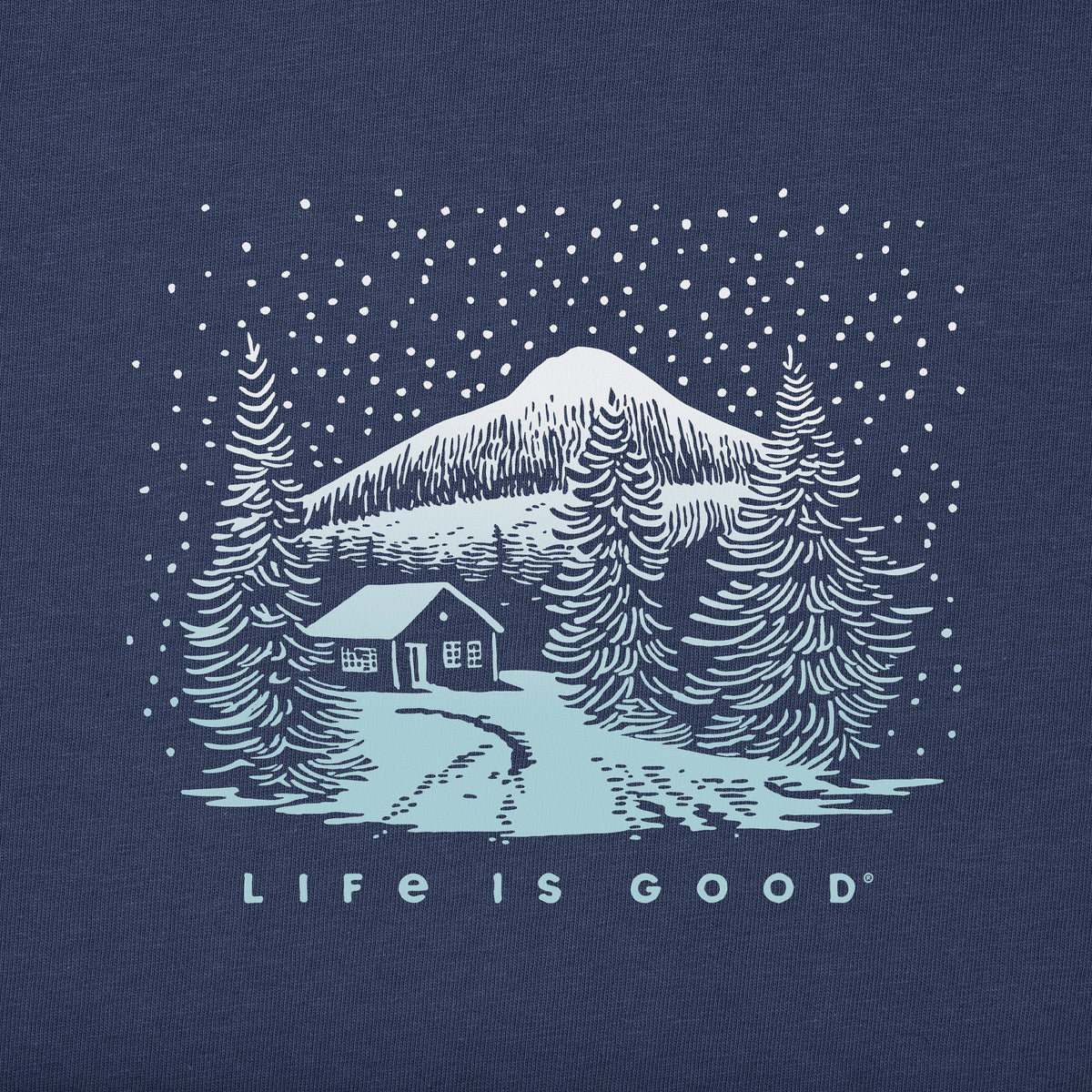 Men's Snowy Cabin Road Long Sleeve Crusher Tee product image 2