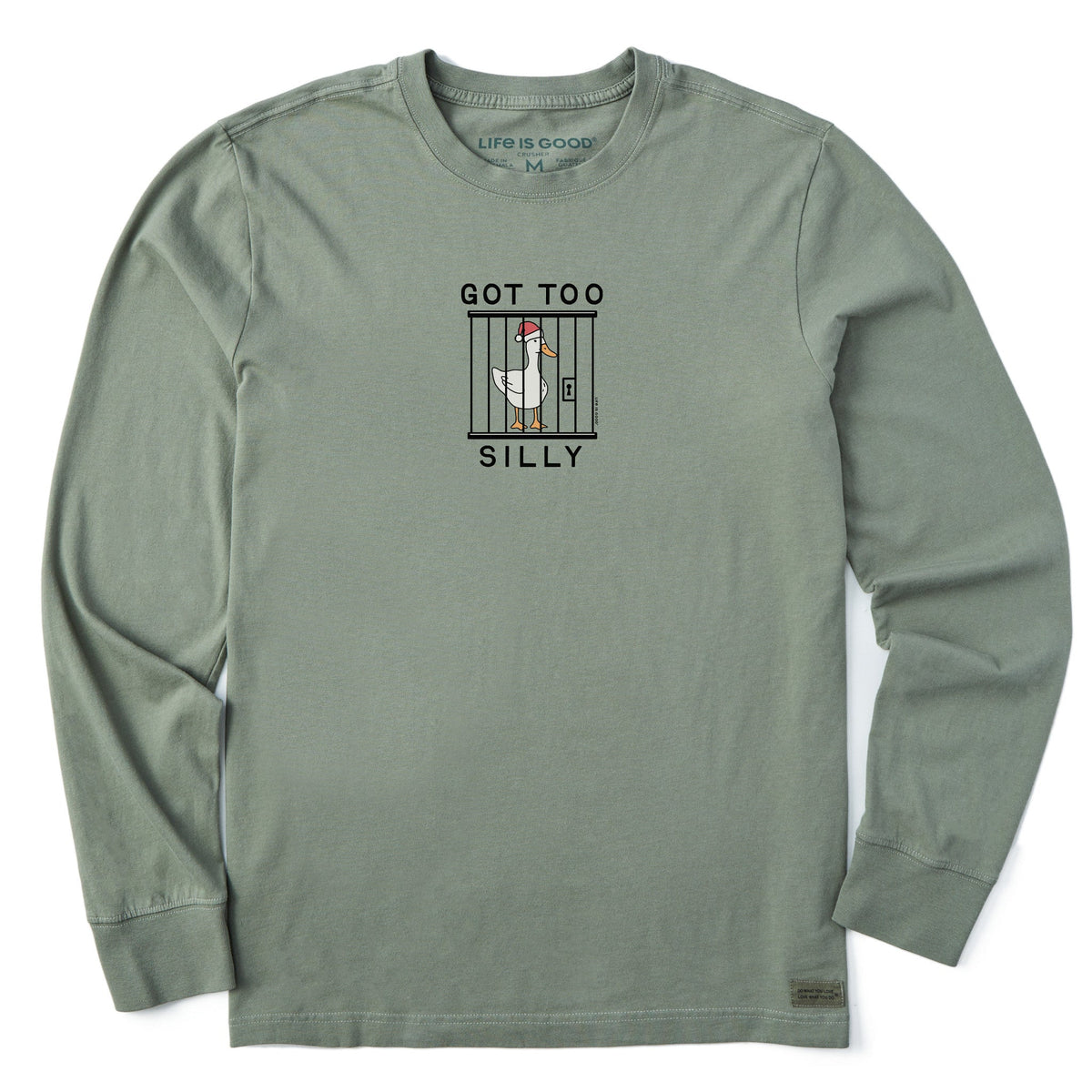 Men's Santa Got Too Silly Long Sleeve Crusher Tee