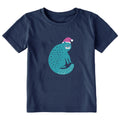 Toddler Big Ol Santa Cat Short Sleeve Crusher Tee
