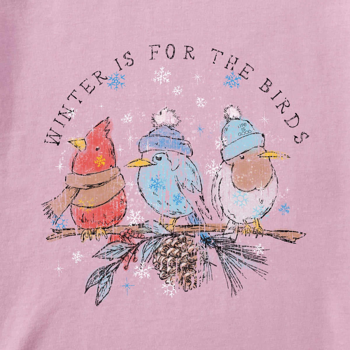 Women's Winter is for the Snowy Birds Long Sleeve Crusher Tee