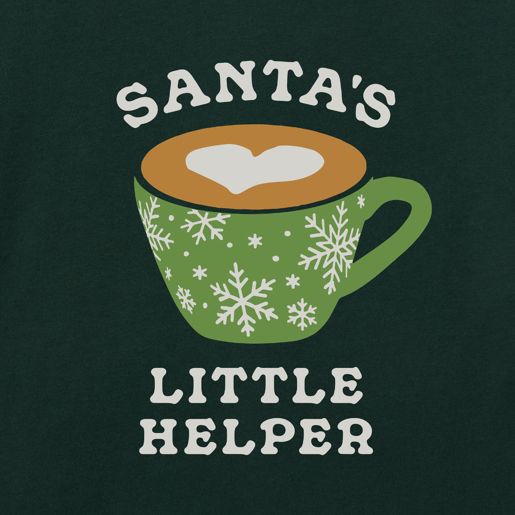 Women's Santa's Little Coffee Long Sleeve Crusher Tee