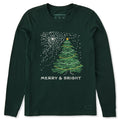 Women's Merry & Bright Tree Stars Long Sleeve Crusher Tee product image 1