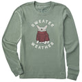 Women's Sweater Weather Frenchie Long Sleeve Crusher Tee product image 1