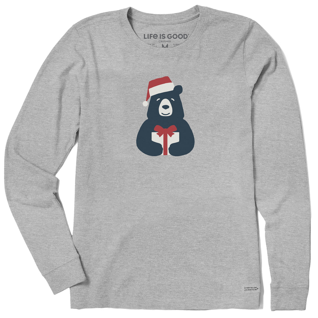 Women's Bear with Box Long Sleeve Crusher Tee