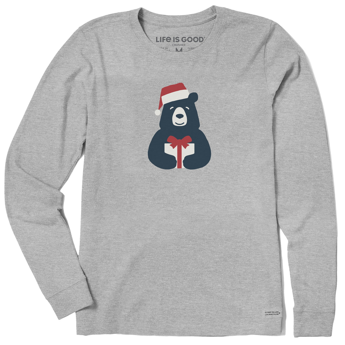 Women's Bear with Box Long Sleeve Crusher Tee