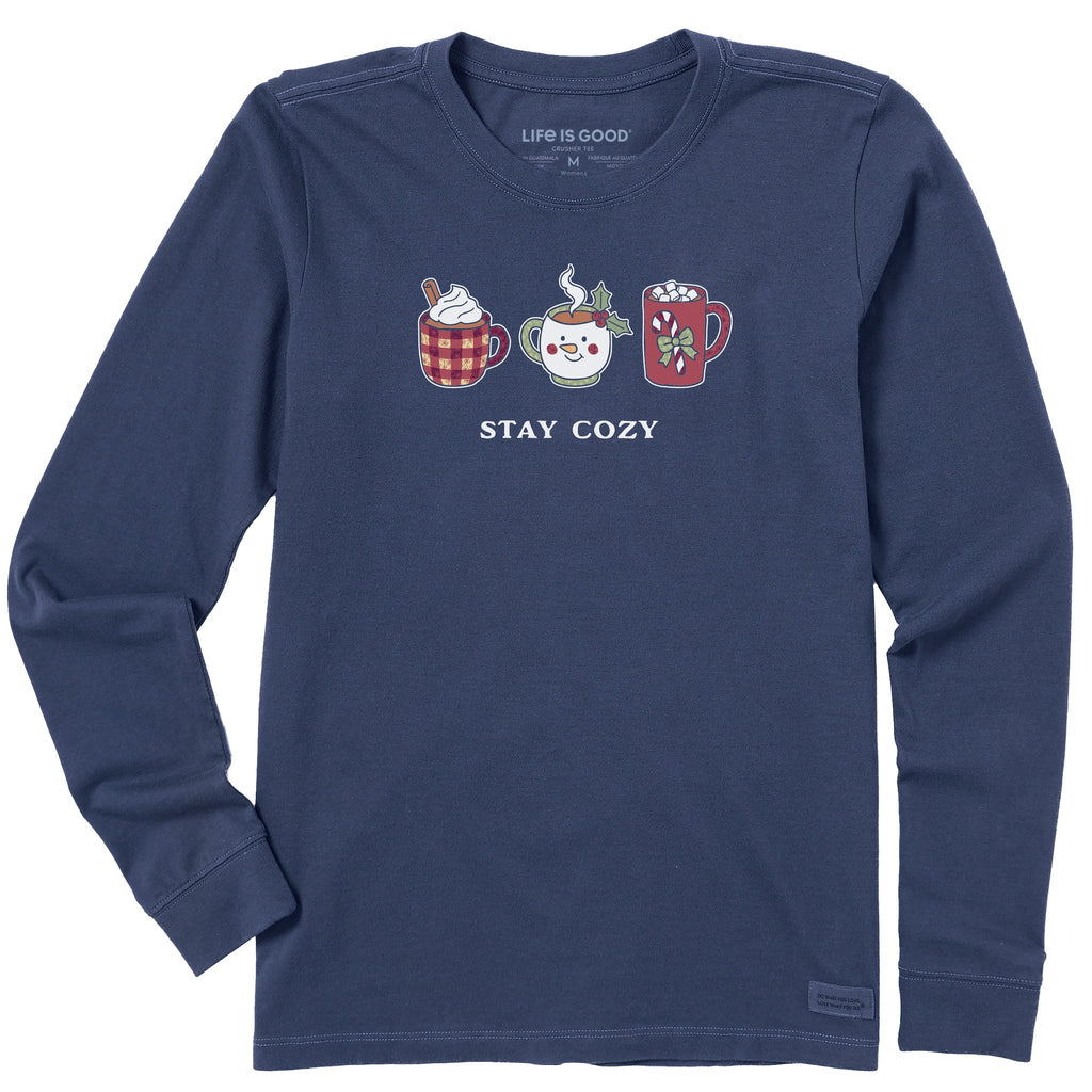 Women's Stay Cozy Mugs Long Sleeve Crusher Tee product image 1