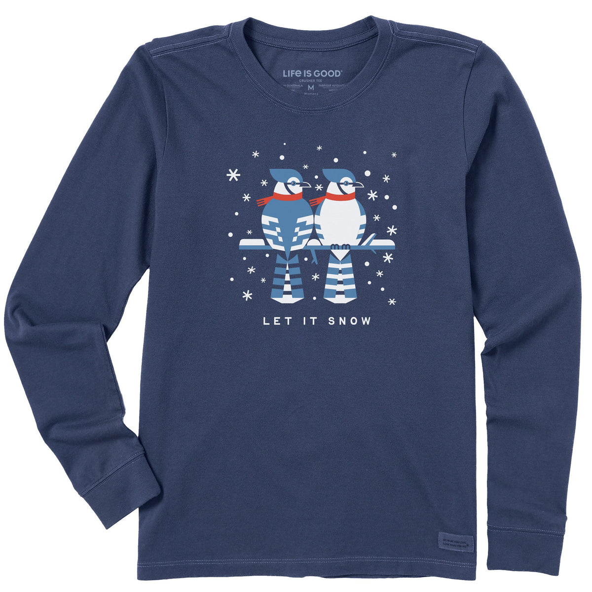 Women's Let it Snow Bluebirds Long Sleeve Crusher Tee product image 1