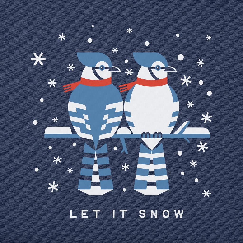 Women's Let it Snow Bluebirds Long Sleeve Crusher Tee product image 2