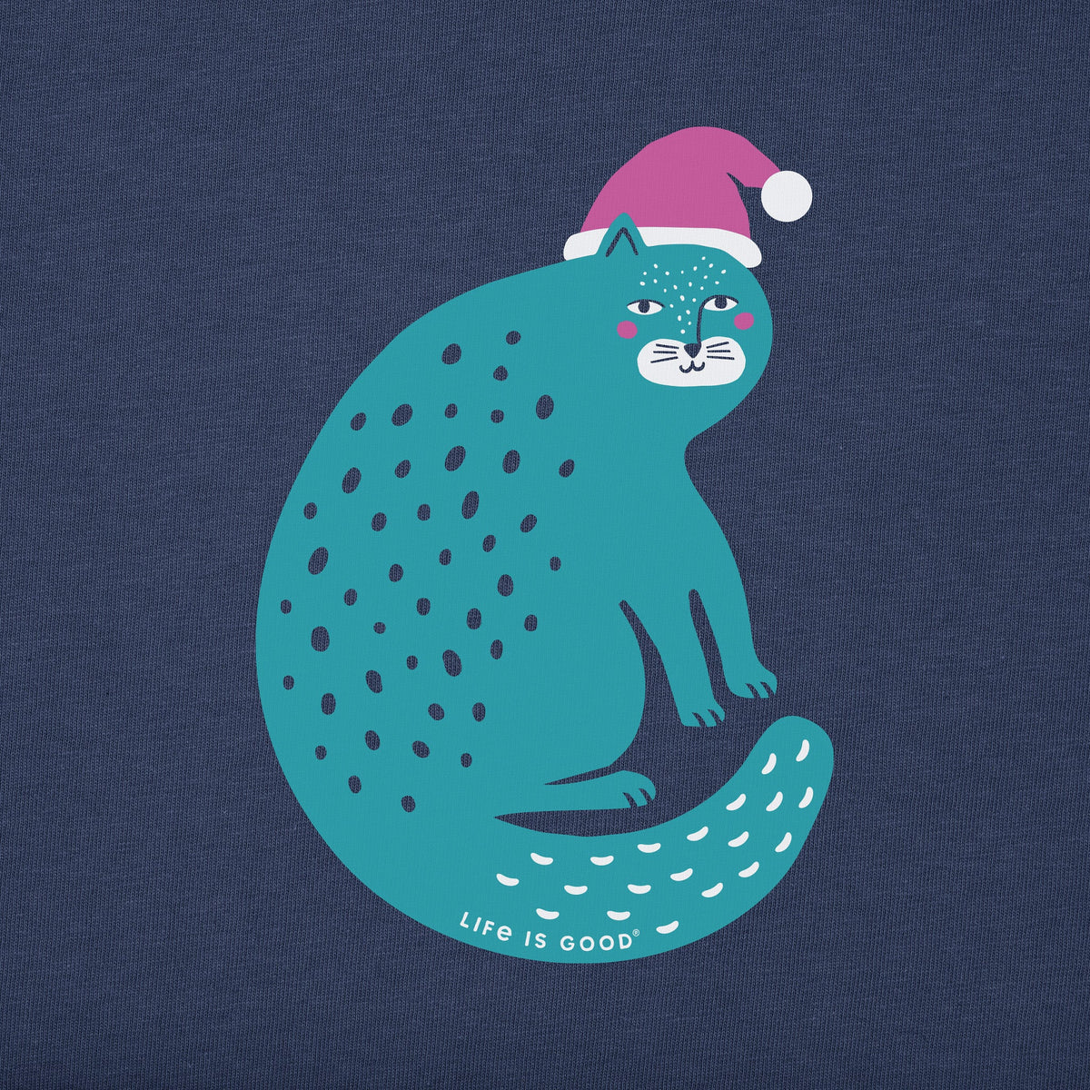 Women's Big Ol Santa Cat Long Sleeve Crusher Tee
