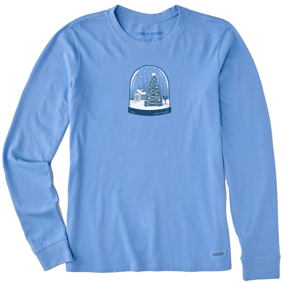 Women's Snowy Cabin Snow Globe Long Sleeve Crusher Tee product image 1