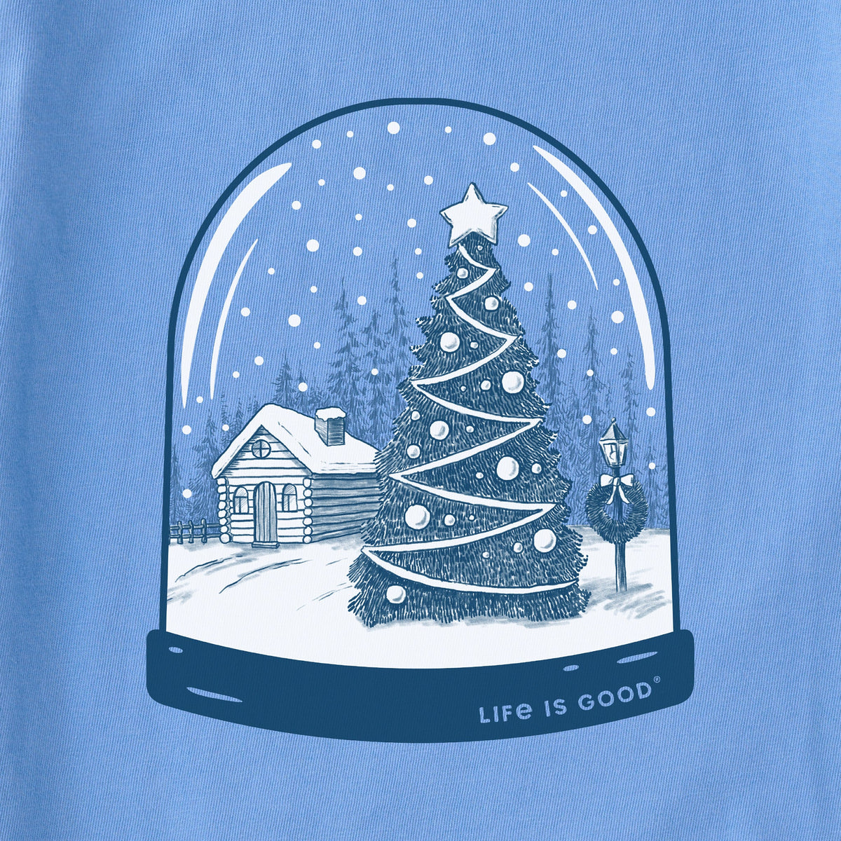 Women's Snowy Cabin Snow Globe Long Sleeve Crusher Tee product image 2