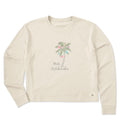 Women's Mele Kalikimaka Palm Tree Long Sleeve Crusher Boxy product image 1