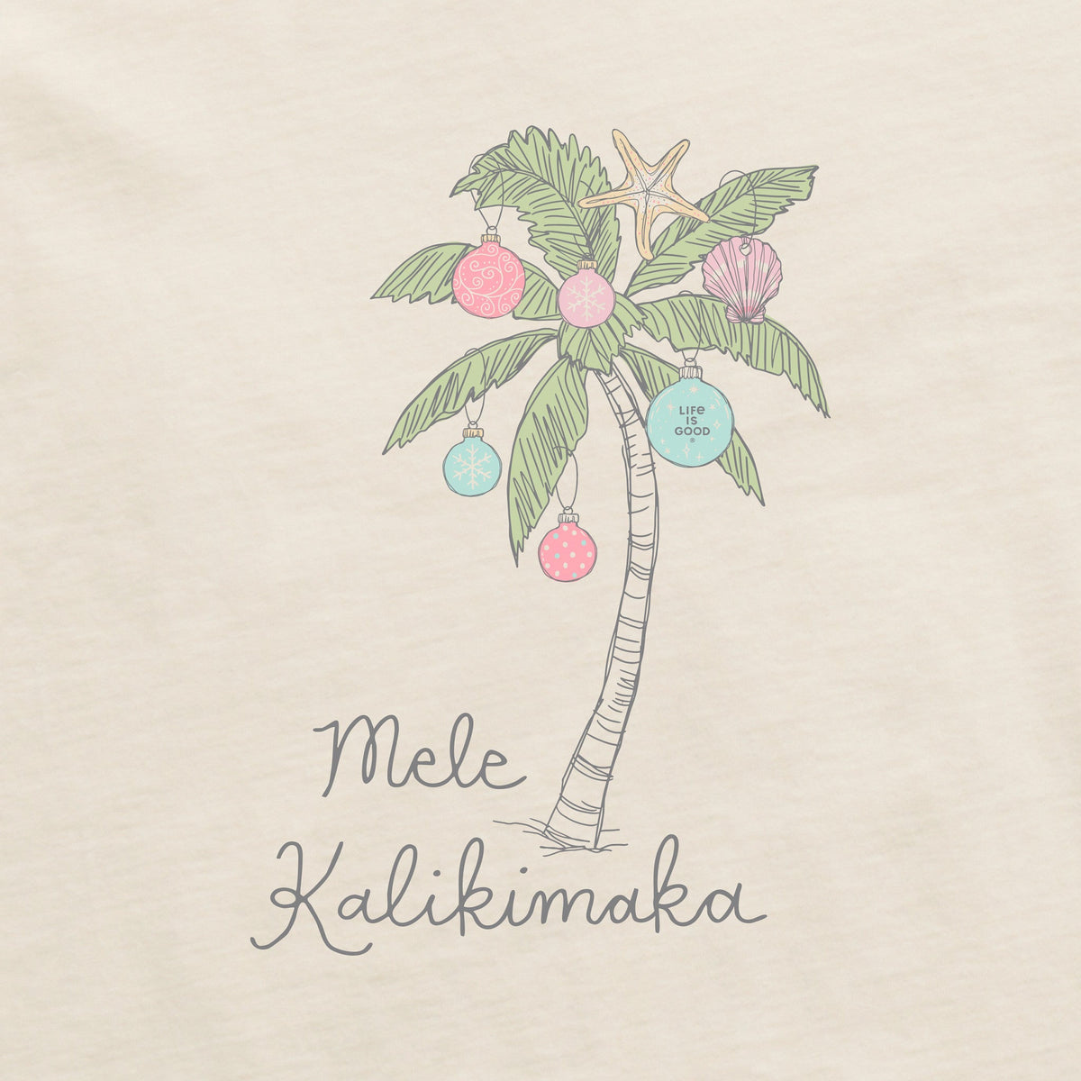 Women's Mele Kalikimaka Palm Tree Long Sleeve Crusher Boxy product image 2
