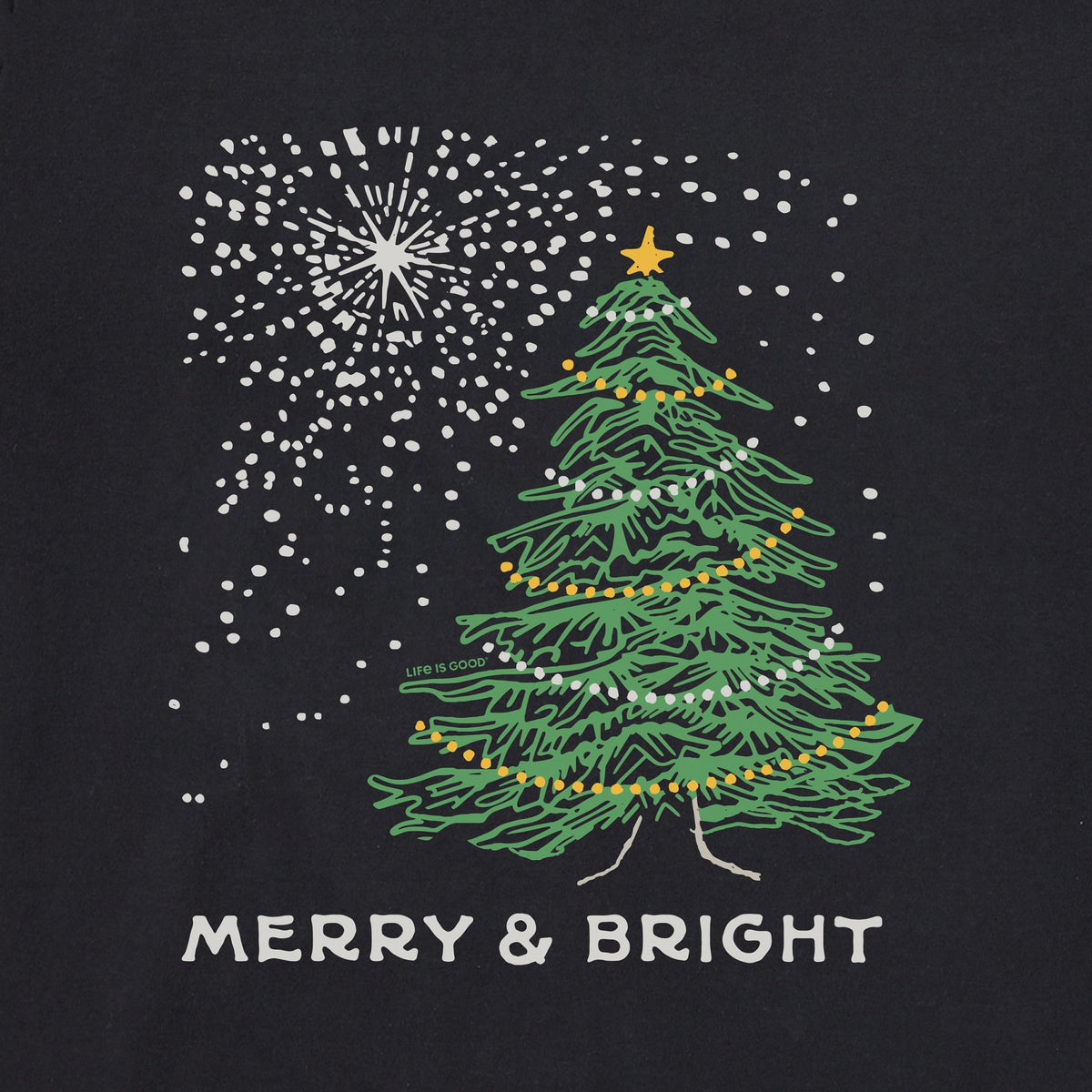 Women's Merry & Bright Tree Stars Long Sleeve Crusher Boxy product image 2