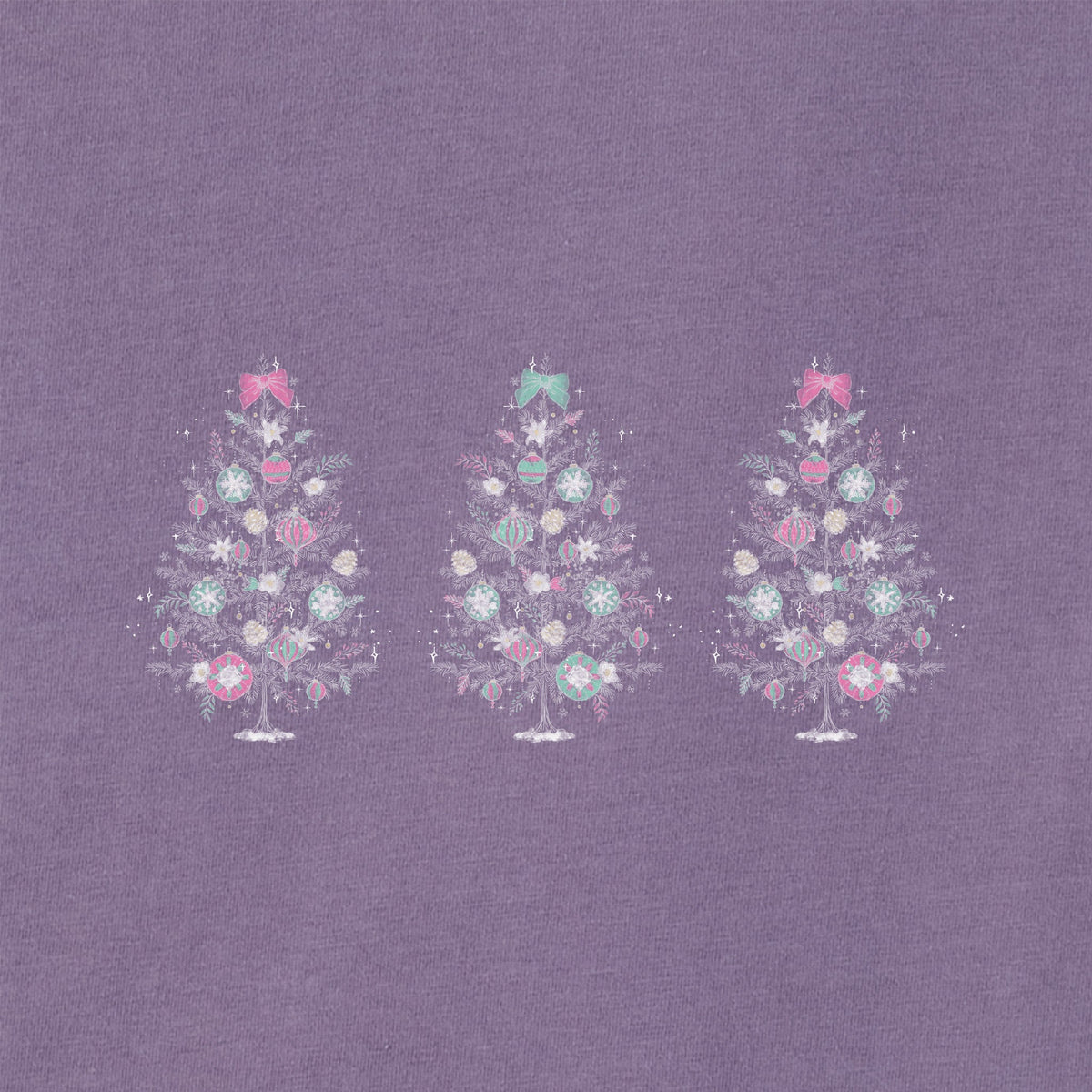 Women's Three Dreamy Trees Long Sleeve Crusher Boxy Tee product image 2