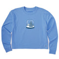 Women's Snowy Cabin Snow Globe Long Sleeve Crusher Boxy Tee product image 1