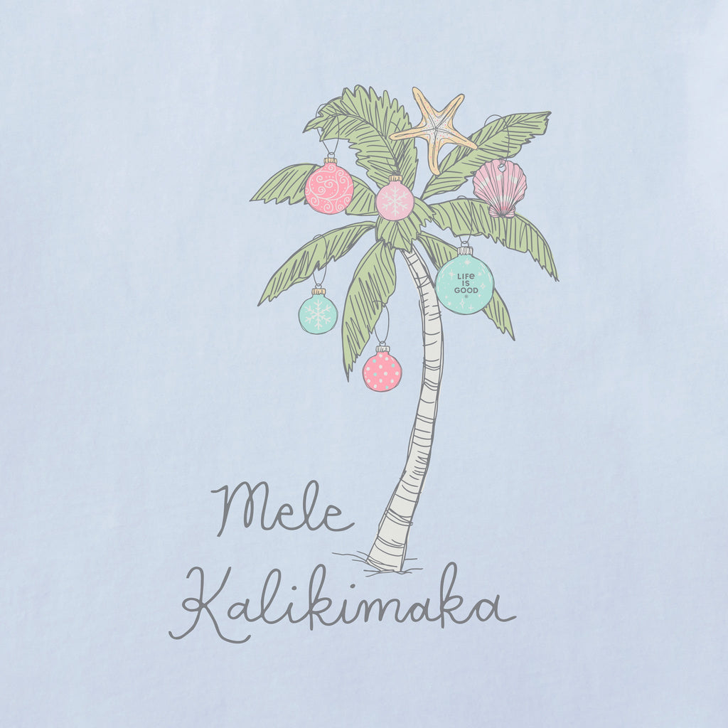 Women's Mele Kalikimaka Palm Tree Simply True Fleece Crew