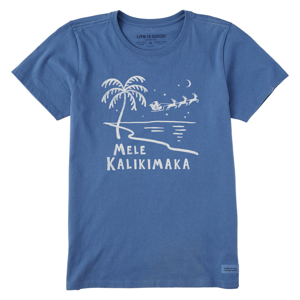 Women's Mele Kalikimaka Palm Beach Short Sleeve Crusher Tee product image 1