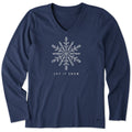 Women's Let it Snowflake Snow Long Sleeve Crusher Vee product image 1