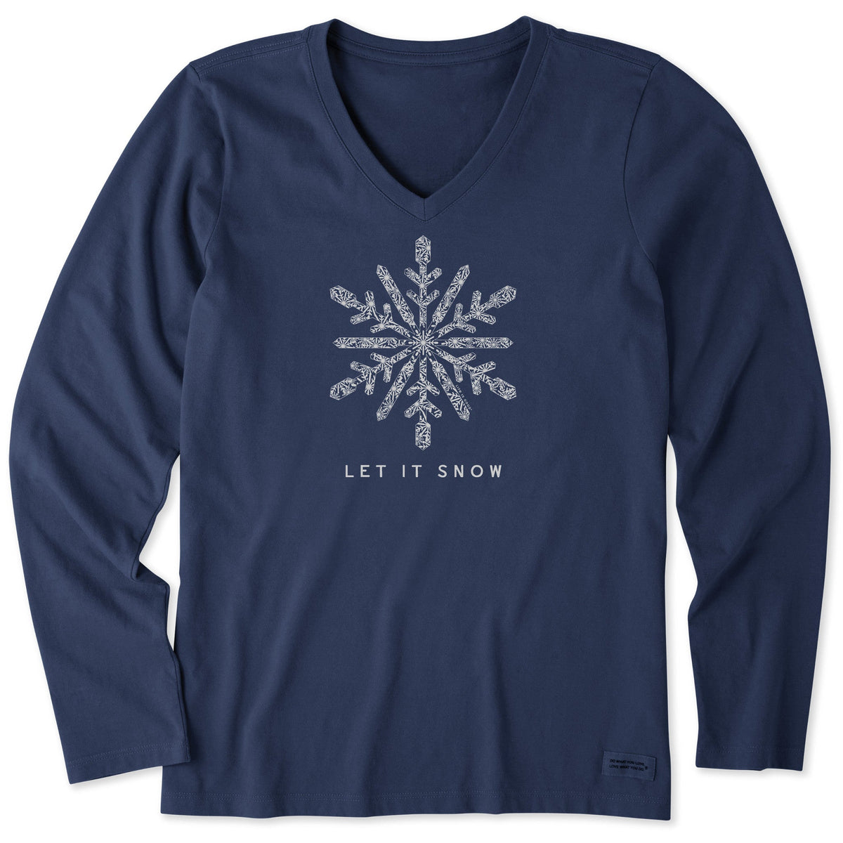 Women's Let it Snowflake Snow Long Sleeve Crusher Vee product image 1