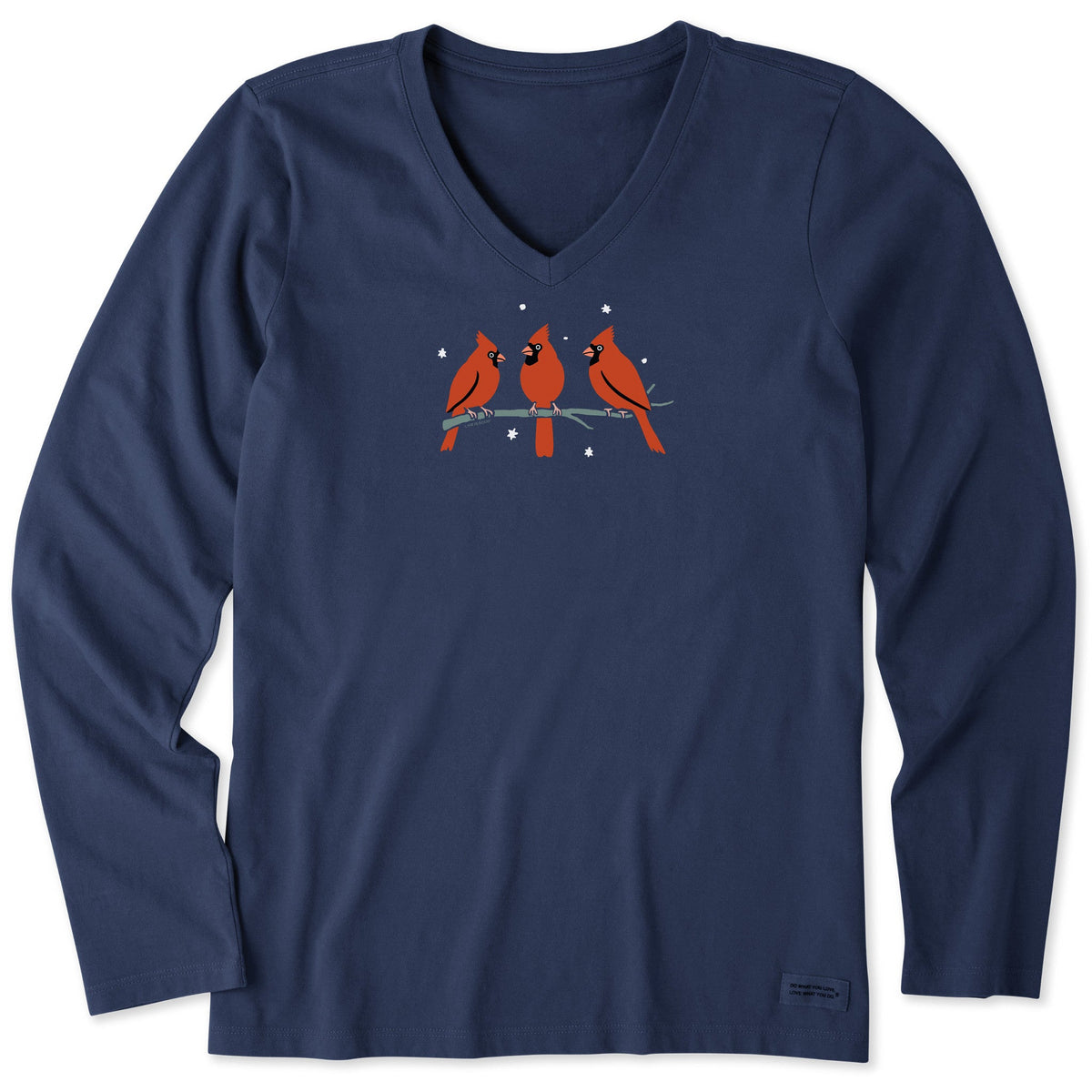 Women's Three Cardinals in Winter Long Sleeve Crusher Vee product image 1