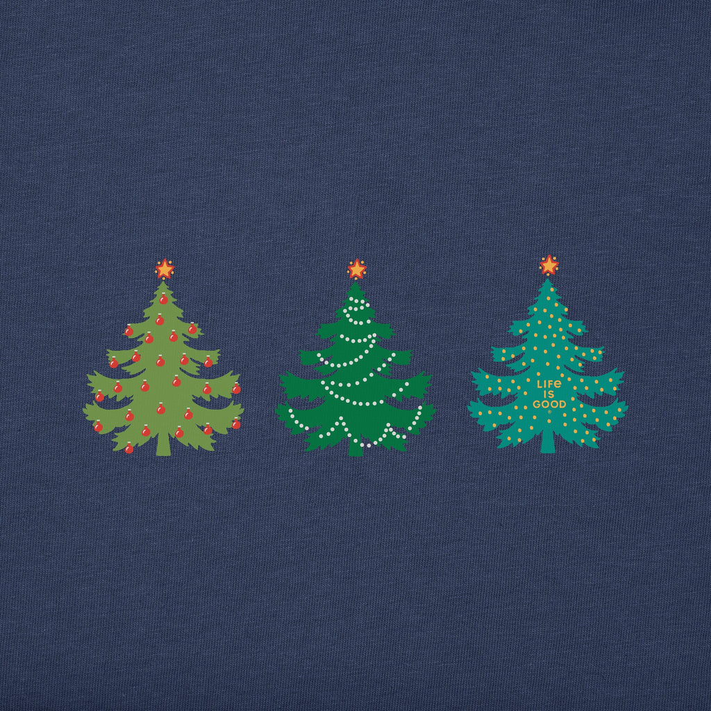 Women's Three Little Christmas Trees Long Sleeve Crusher Vee product image 2