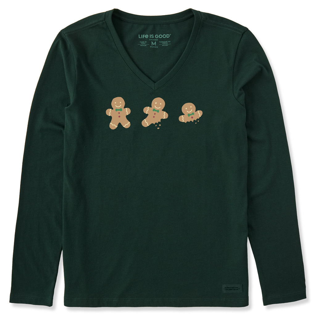 Women's Gingerbread Trio Long Sleeve Crusher Vee product image 1