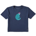 Women's Big Ol Santa Cat Short Sleeve Crusher Boxy Tee