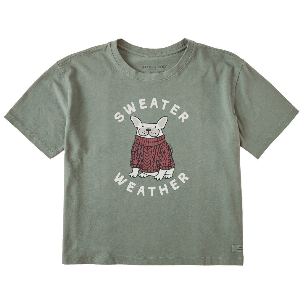 Women's Sweater Weather Frenchie Short Sleeve Crusher Boxy product image 1