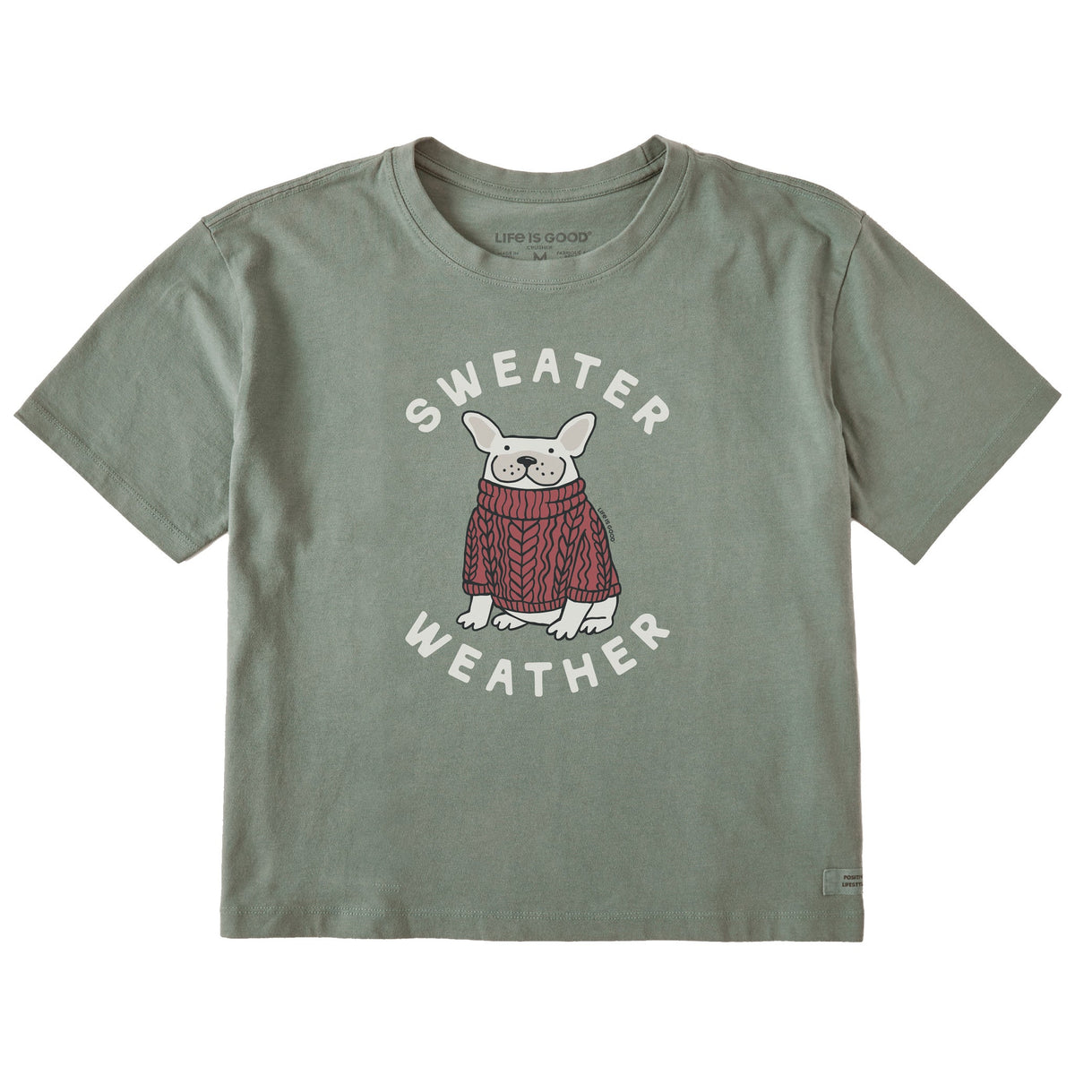 Women's Sweater Weather Frenchie Short Sleeve Crusher Boxy product image 1
