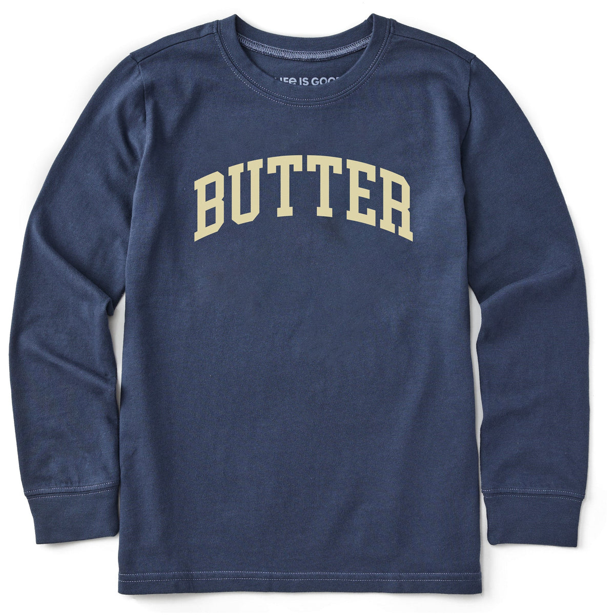 Kids Butter Athletic Arch Long Sleeve Crusher Tee product image 1