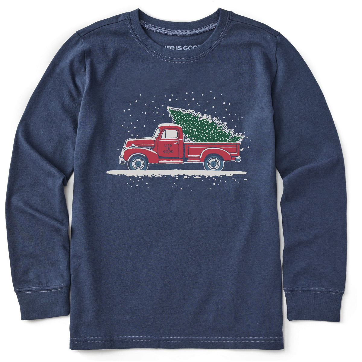 Kids Old Christmas Tree Long Sleeve Crusher Tee product image 1